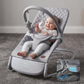 Electric Baby Rocker Chair & Infant Seat, 3-Speed Auto-Rock, Up to 20 lbs, Timer 30/60Min, 8 Soothing Melodies, 3 Recline Positions, 5 Volume Levels, Battery or Plug-In Powered, Machine-Washable Cover