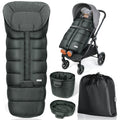 Orzbow Stroller Footmuff Winter, Buggy Footmuff, Zipper, Anthracite, Extendable Baby Stroller Footmuff with Detachable Bottom, Warm, Anti-Slip & Universal, 97/117*44cm
