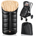 Orzbow Winter Stroller Footmuff, Faux Lambskin, Baby Stroller Winter Footmuff with Zipper, Easy Access, Anti-Slip Protection, Reflective Strips, Universal, Waterproof, 100*45cm